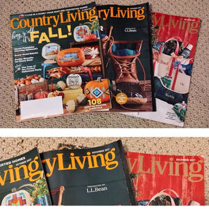 (MSC29) 3 Country Living Magazines - Oct, Nov, Dec. 2017